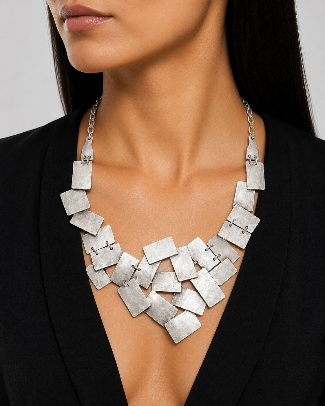 Modern Mosaic Statement Necklace