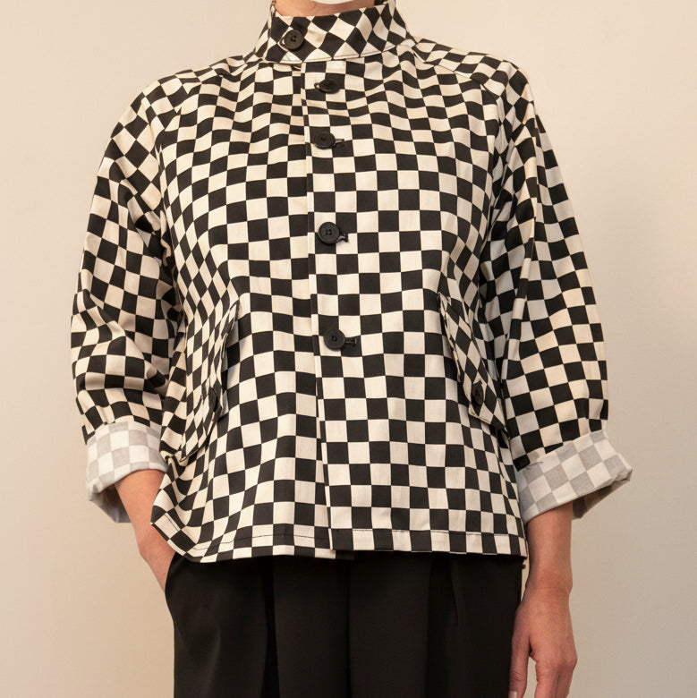 MIlan Check Jacket Blouse