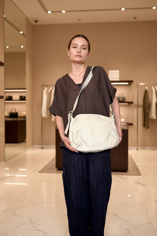Italian Crescent Shoulder Bag