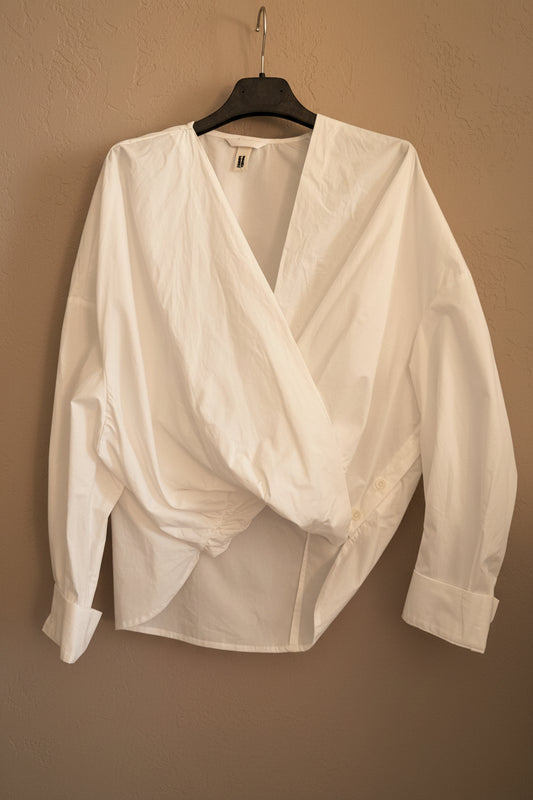 Soft Drape Wrap Blouse