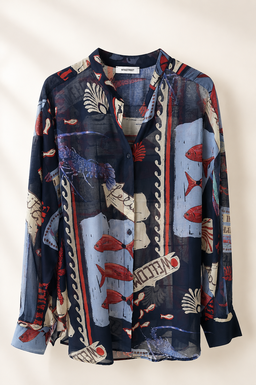 Mediterranean Escape Cotton Blouse