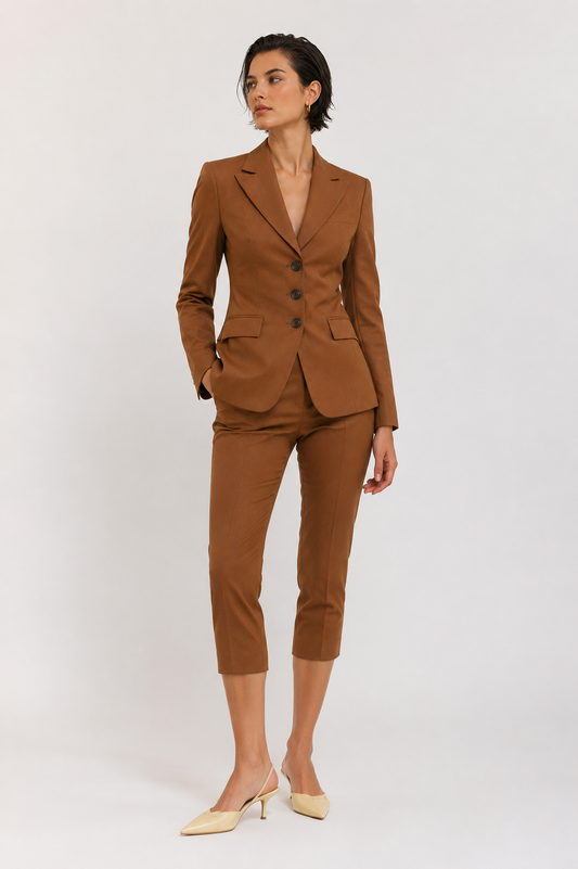 Asymmetrical Tailored Suit Set
