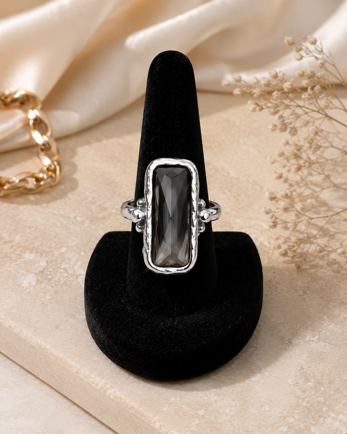 Handcrafted Crystal Statement Ring