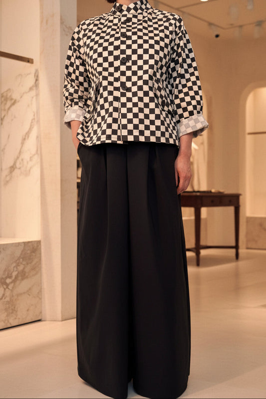 MIlan Check Jacket Blouse