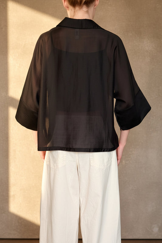 Midnight  Sheer Lyocell Blouse