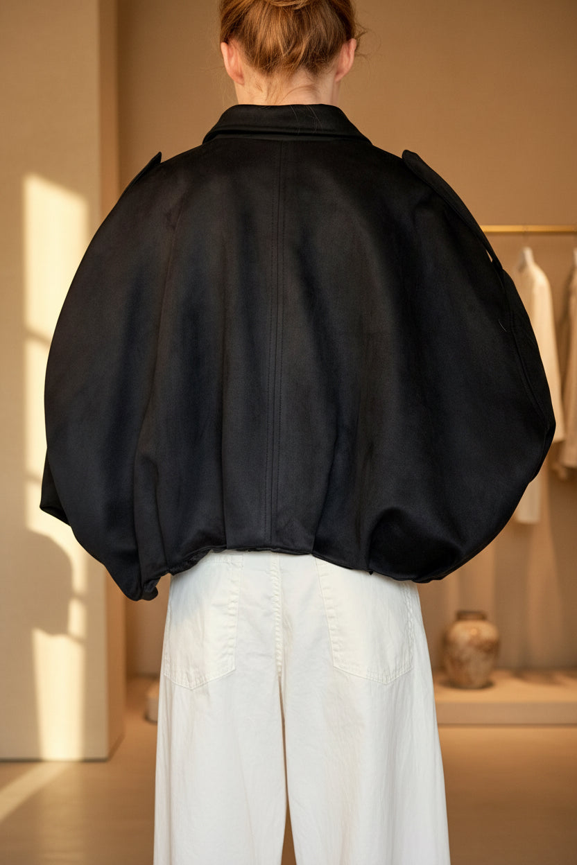Suede-Look Relaxed Jacket