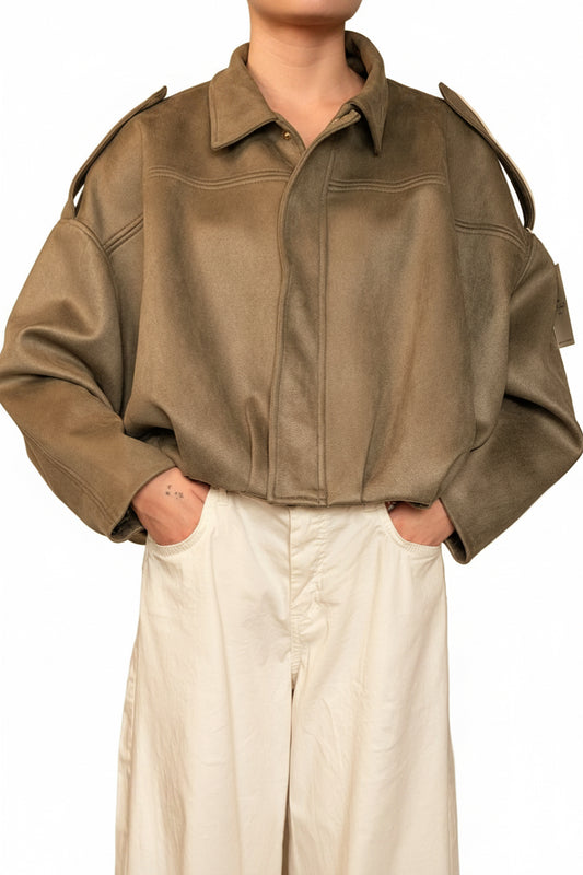 Suede-Look Relaxed Jacket