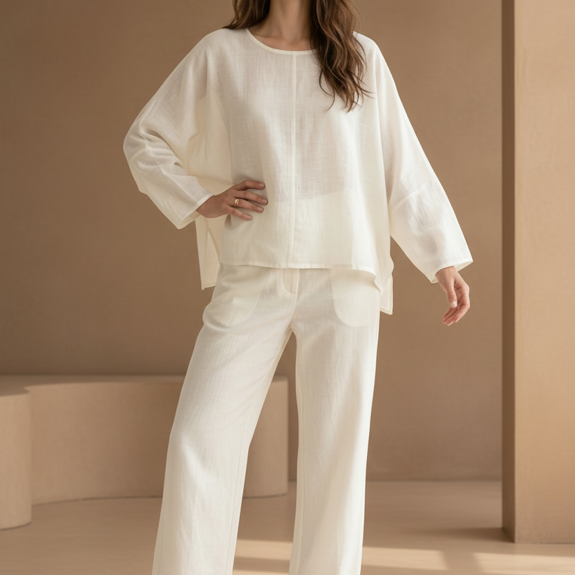 Sheer Lyocelle Oversized One–Size  Blouse