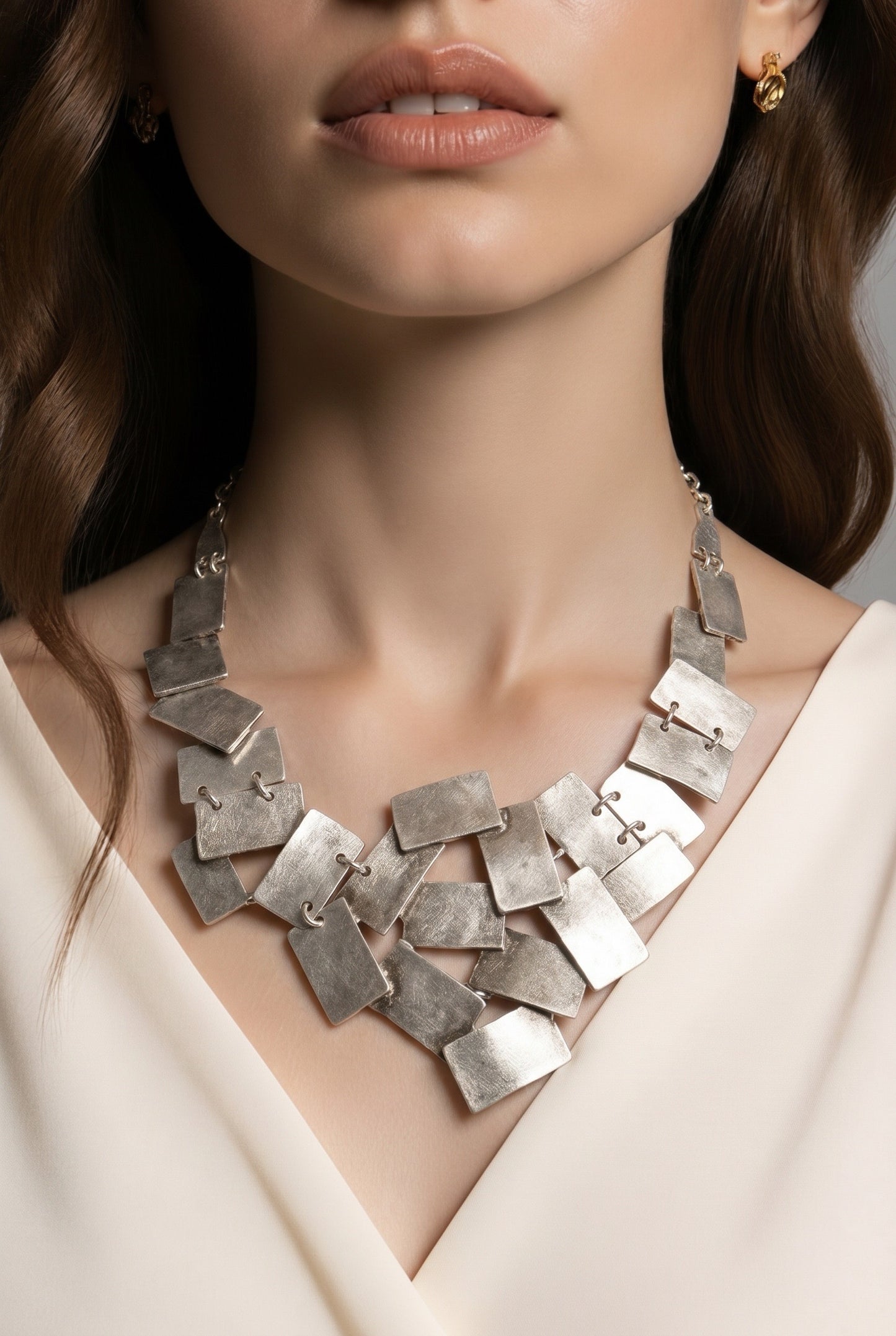 Modern Mosaic Statement Necklace