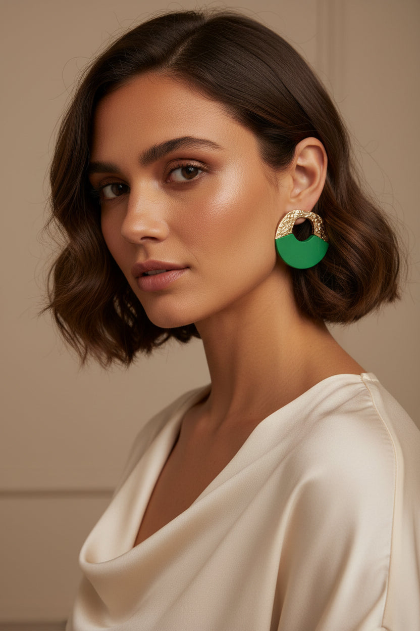 Emerald Statement Earrings